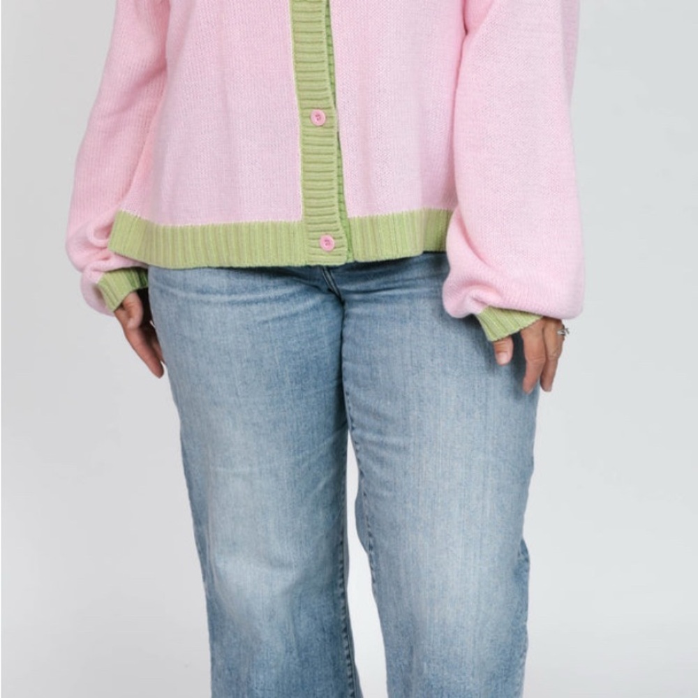 Smash + Tess Pink and Green Cardigan